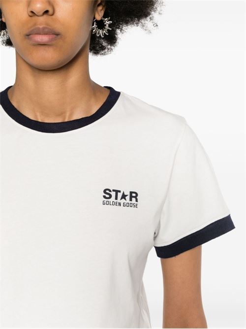 T-shirt in cotone con logo GOLDEN GOOSE | GWP01846P00148911782